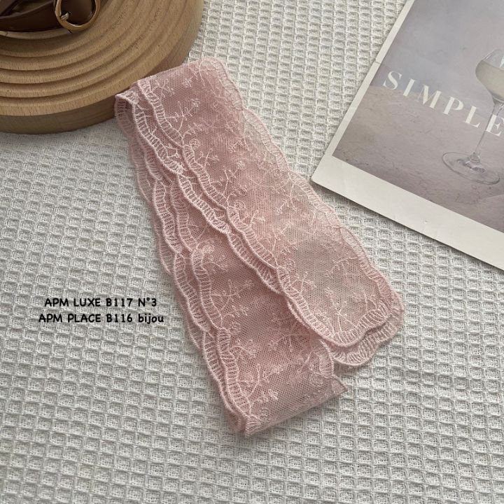 N3韓國代購女士新款26春夏職業推薦人氣圍巾披肩花朵蕾絲N3圍巾/披肩圖色4