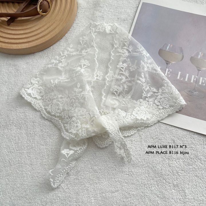 N3東大門直郵女士新品熱賣休閑職業時尚圍巾披肩小花蕾絲N3圍巾/披肩圖色4