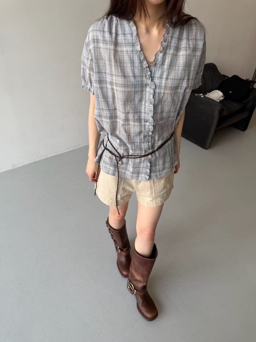 ARKIE/TAF東大門實拍韓國女士新款休閑職業人氣襯衫蕾絲衫ARKIE/TAF襯衫/蕾絲衫