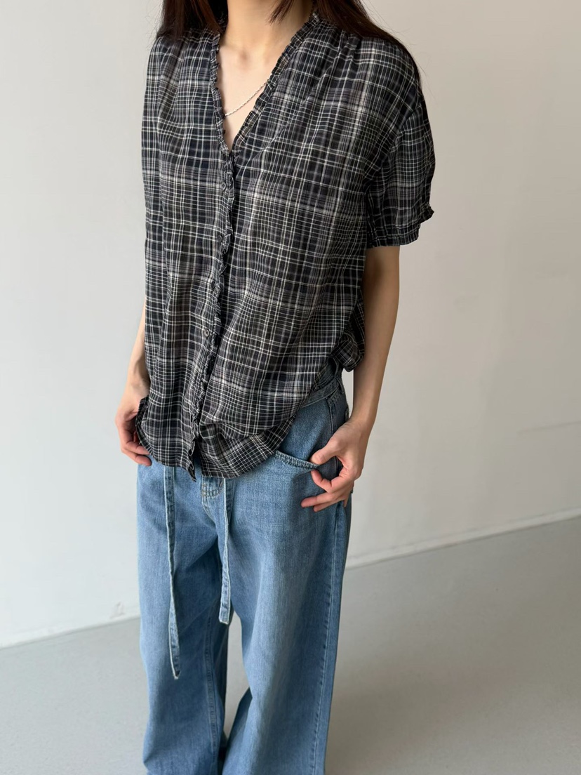 ARKIE/TAF東大門實拍韓國女士新款休閑職業人氣襯衫蕾絲衫ARKIE/TAF襯衫/蕾絲衫