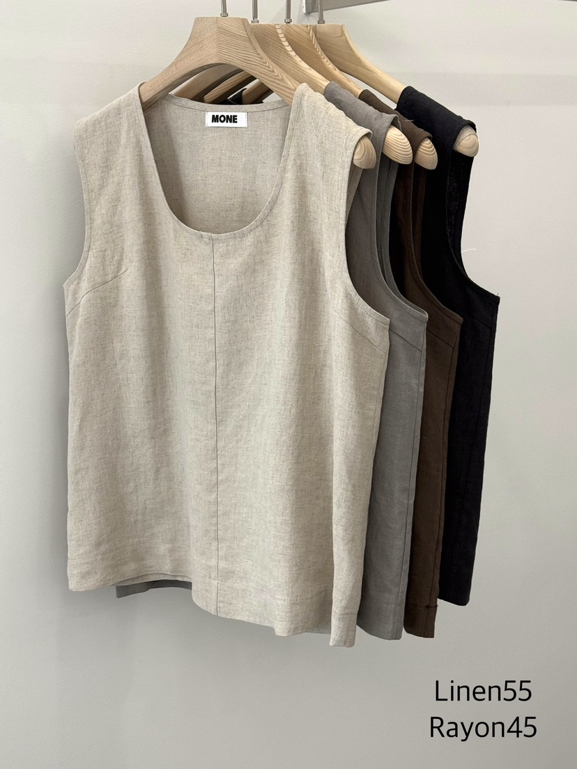 MONE-A韓國直郵女士新款時尚熱賣職業人氣休閑吊帶背心亞麻MONE-A吊帶/背心