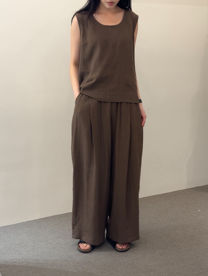 MONE-A韓國直郵女士新款時尚熱賣職業人氣休閑吊帶背心亞麻MONE-A吊帶/背心圖色3