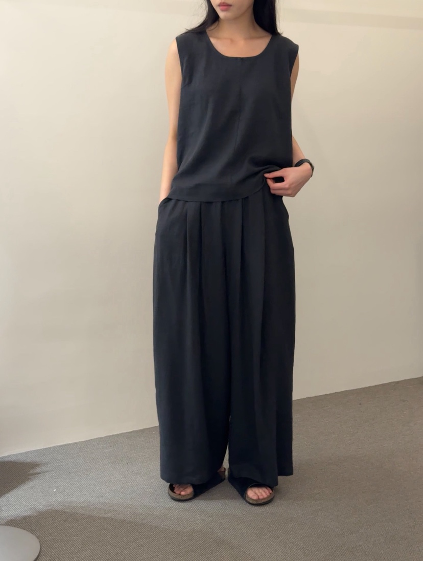 MONE-A韓國直郵女士新款時尚熱賣職業人氣休閑吊帶背心亞麻MONE-A吊帶/背心圖色4