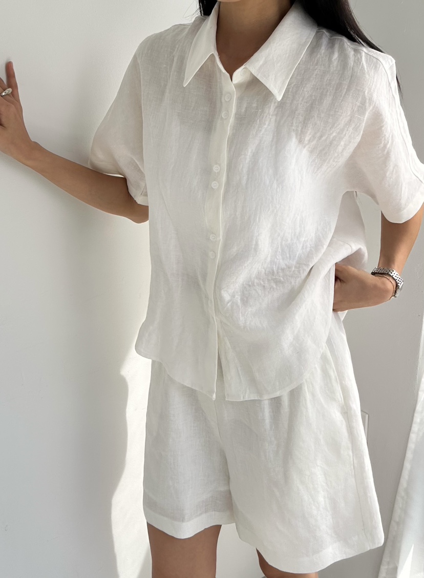 LE VASE韓國直郵女士新品時尚26春夏26夏季人氣襯衫蕾絲衫LE VASE襯衫/蕾絲衫