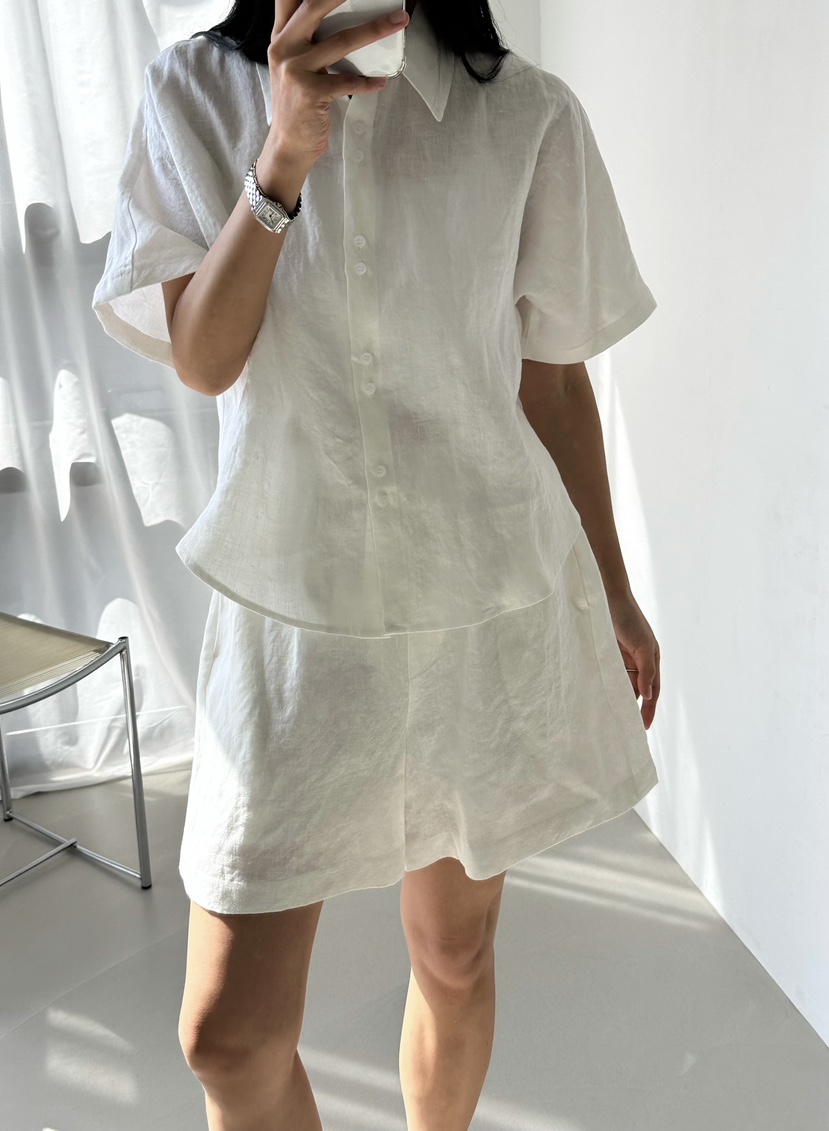 LE VASE韓國直郵女士新品時尚26春夏26夏季人氣襯衫蕾絲衫LE VASE襯衫/蕾絲衫