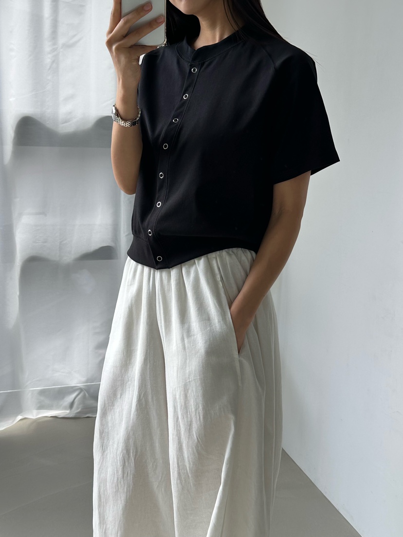 LE VASE東大門實拍韓國女士新款人氣休閑職業26春夏T恤開衫LE VASET恤