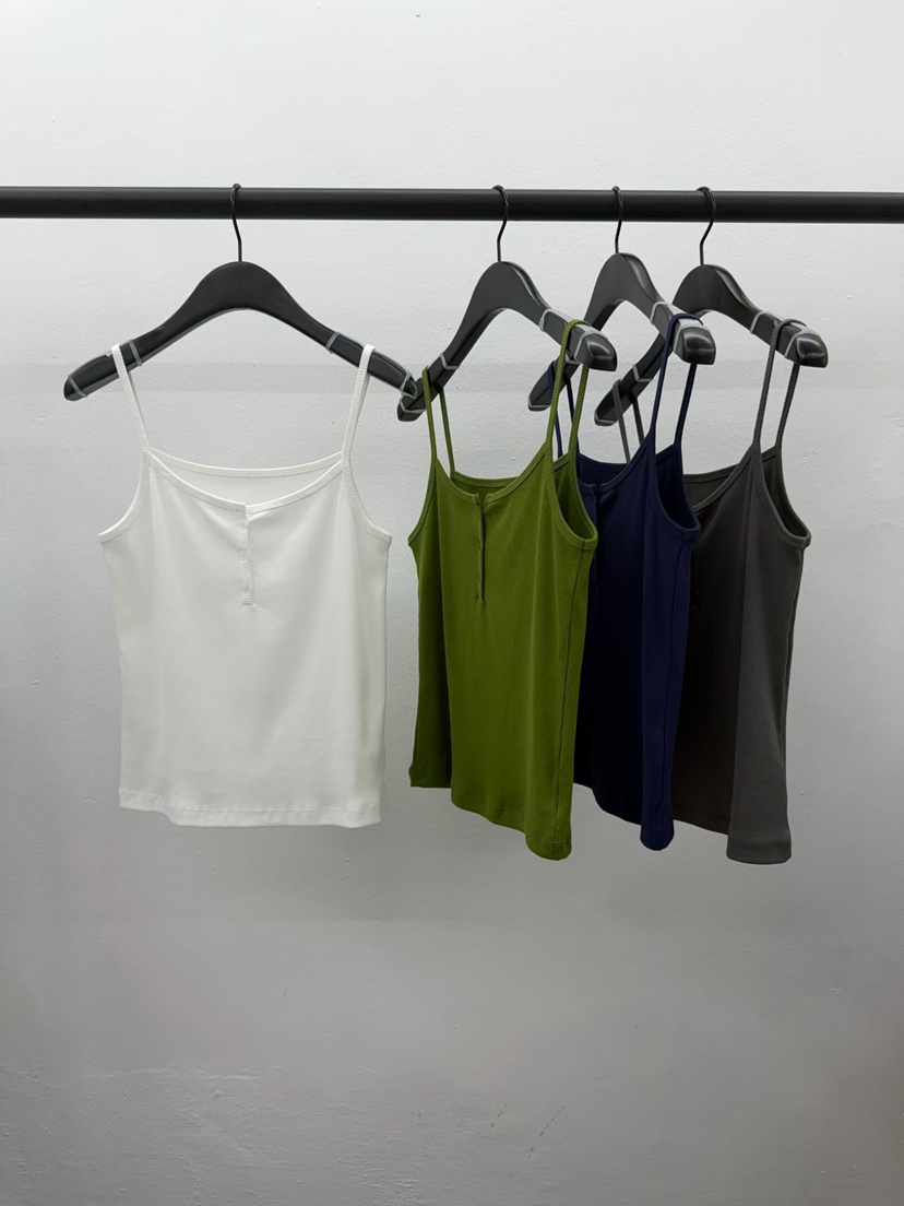 ARKIE/TAF韓國直郵女裝新品26夏季職業吊帶背心修身紐扣ARKIE/TAF吊帶/背心