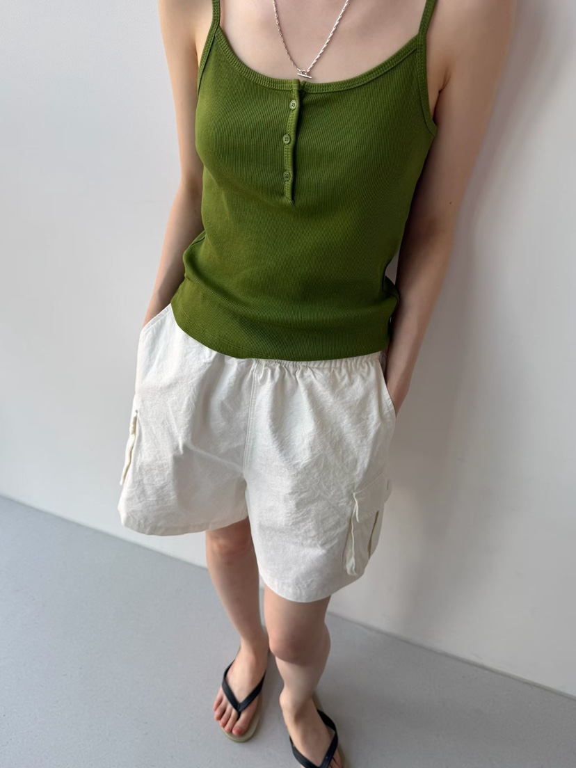 ARKIE/TAF韓國直郵女裝新品26夏季職業吊帶背心修身紐扣ARKIE/TAF吊帶/背心