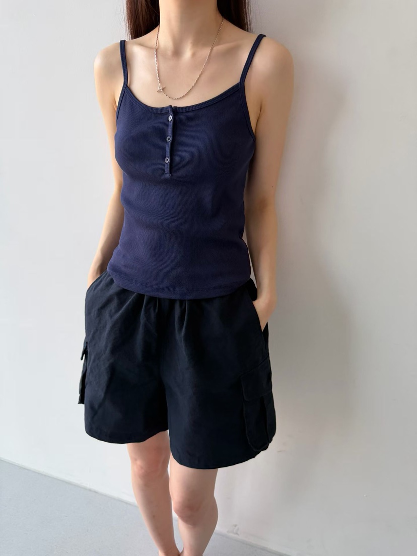 ARKIE/TAF韓國直郵女裝新品26夏季職業吊帶背心修身紐扣ARKIE/TAF吊帶/背心