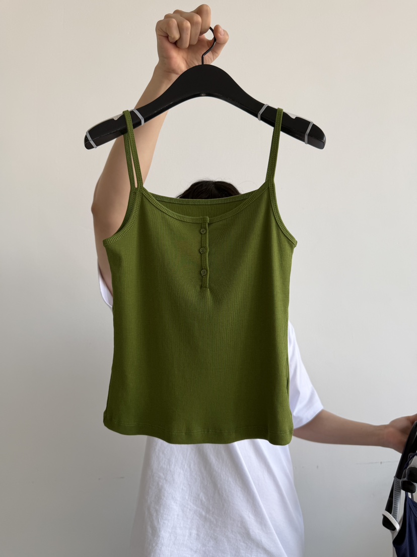 ARKIE/TAF韓國直郵女裝新品26夏季職業吊帶背心修身紐扣ARKIE/TAF吊帶/背心圖色2