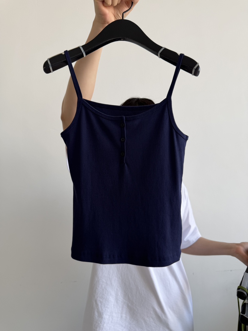 ARKIE/TAF韓國直郵女裝新品26夏季職業吊帶背心修身紐扣ARKIE/TAF吊帶/背心圖色3