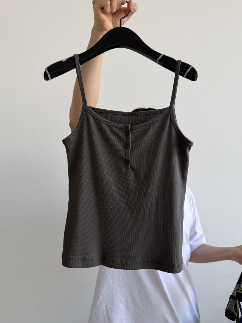 ARKIE/TAF韓國直郵女裝新品26夏季職業吊帶背心修身紐扣ARKIE/TAF吊帶/背心圖色4