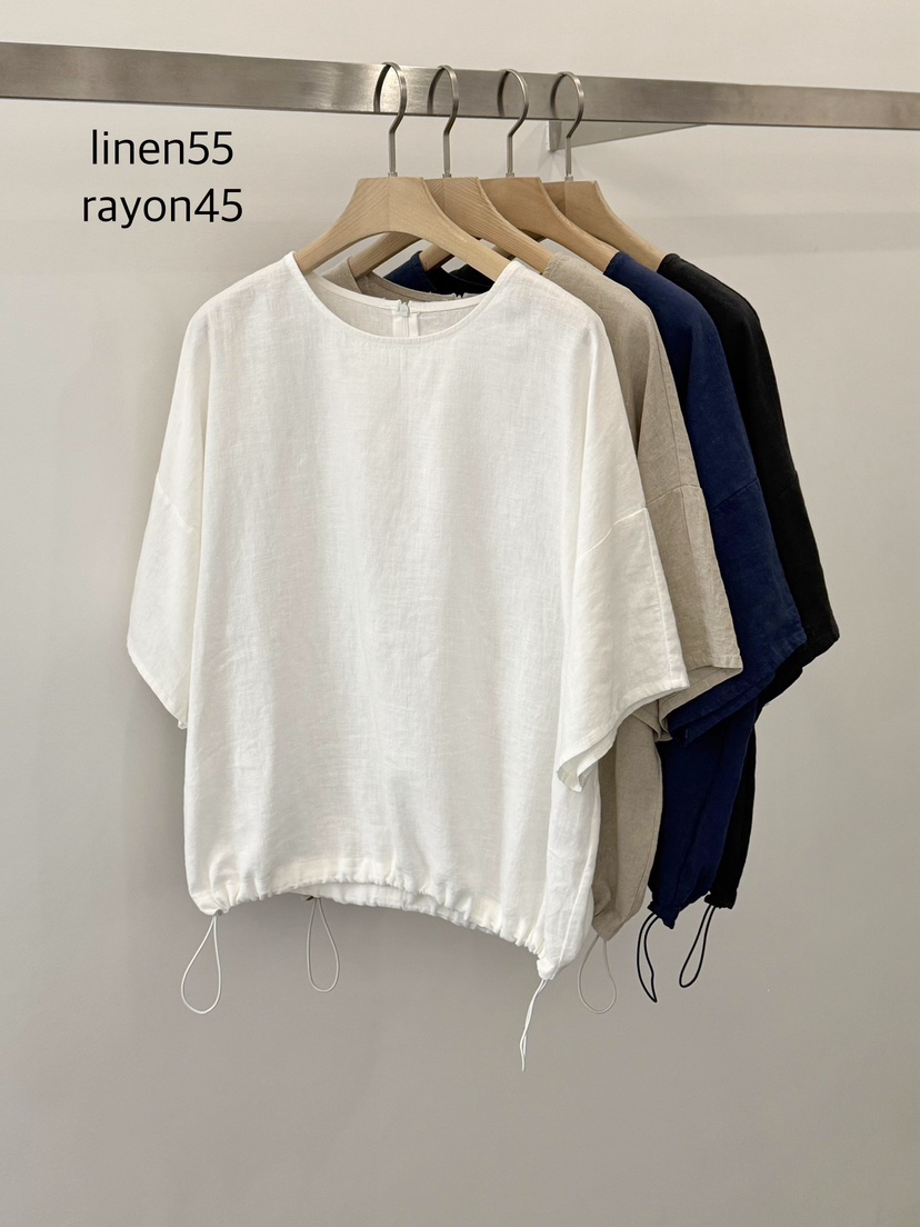 MONE-A韓國直郵女士新款26夏季26春夏休閑襯衫蕾絲衫亞麻MONE-A襯衫/蕾絲衫