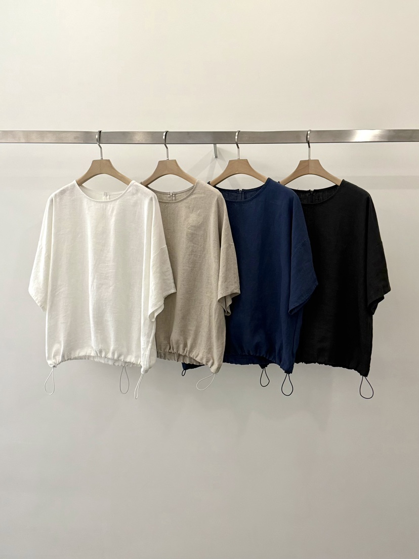 MONE-A韓國直郵女士新款26夏季26春夏休閑襯衫蕾絲衫亞麻MONE-A襯衫/蕾絲衫