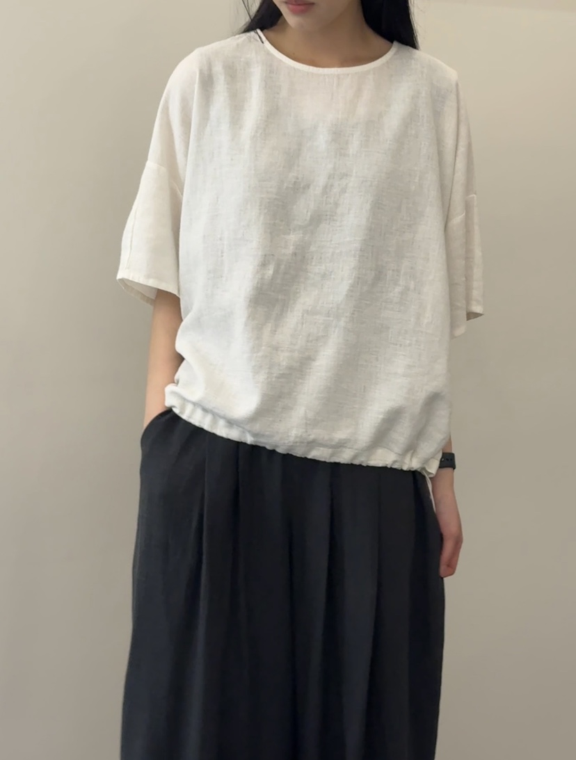 MONE-A韓國直郵女士新款26夏季26春夏休閑襯衫蕾絲衫亞麻MONE-A襯衫/蕾絲衫