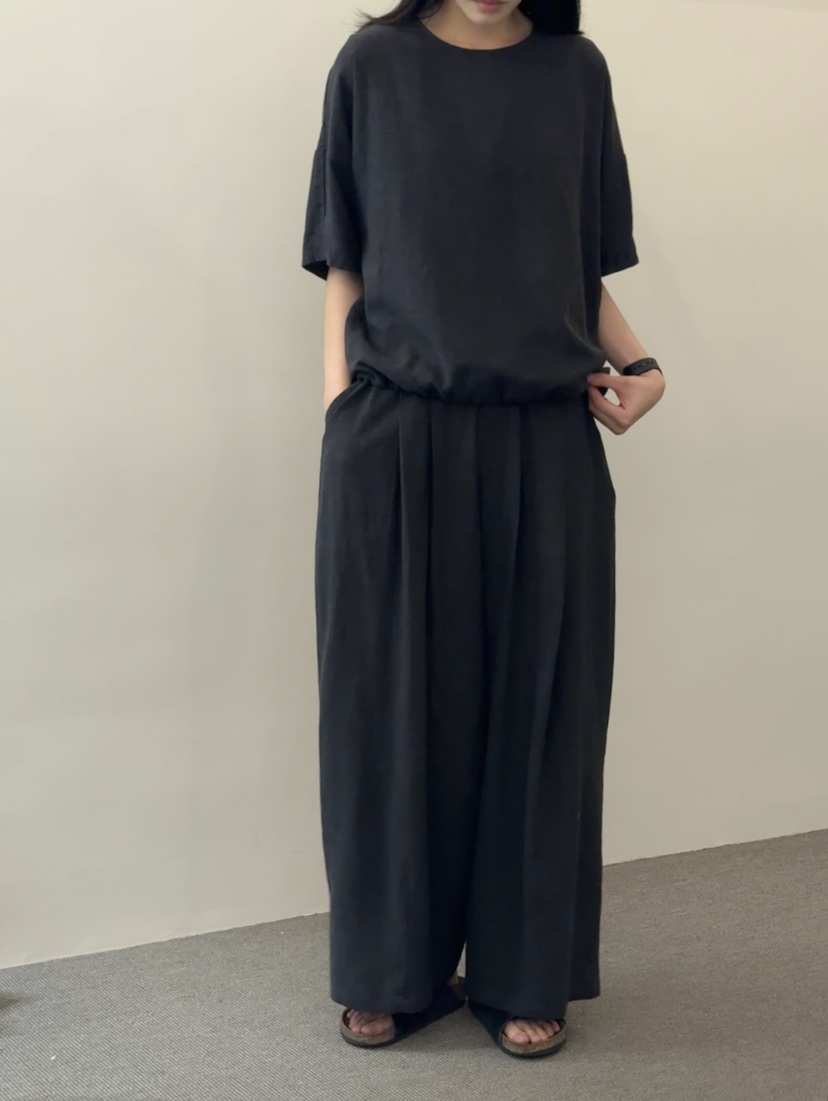 MONE-A韓國直郵女士新款26夏季26春夏休閑襯衫蕾絲衫亞麻MONE-A襯衫/蕾絲衫