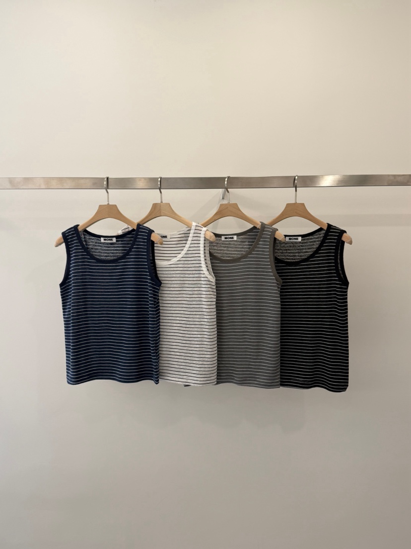 MONE-A韓國東大門代購女裝新款26夏季人氣吊帶背心亞麻布MONE-A吊帶/背心