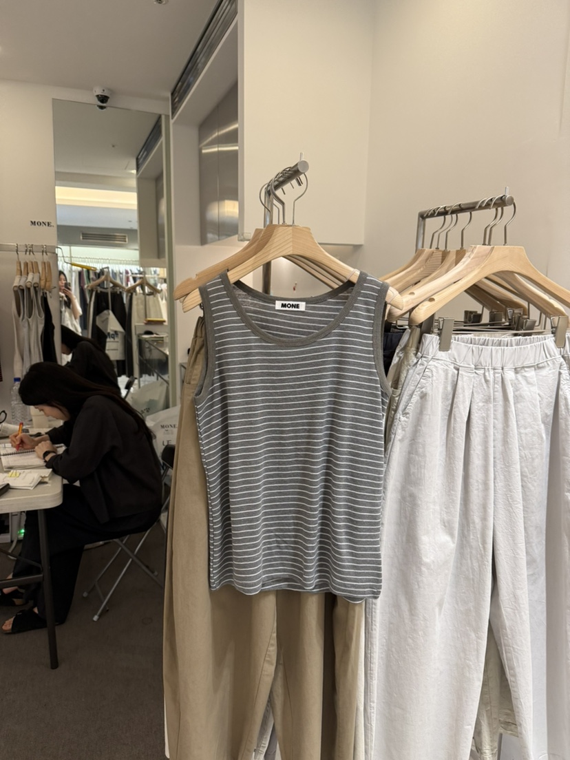 MONE-A韓國東大門代購女裝新款26夏季人氣吊帶背心亞麻布MONE-A吊帶/背心圖色3