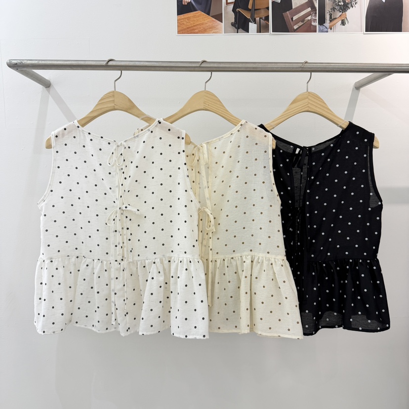 BOUND.A韓國東大門直郵女士新品職業時尚推薦熱賣T恤圓點BOUND.AT恤