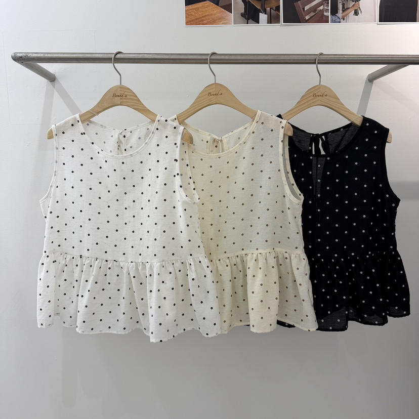 BOUND.A韓國東大門直郵女士新品職業時尚推薦熱賣T恤圓點BOUND.AT恤圖色3左三色