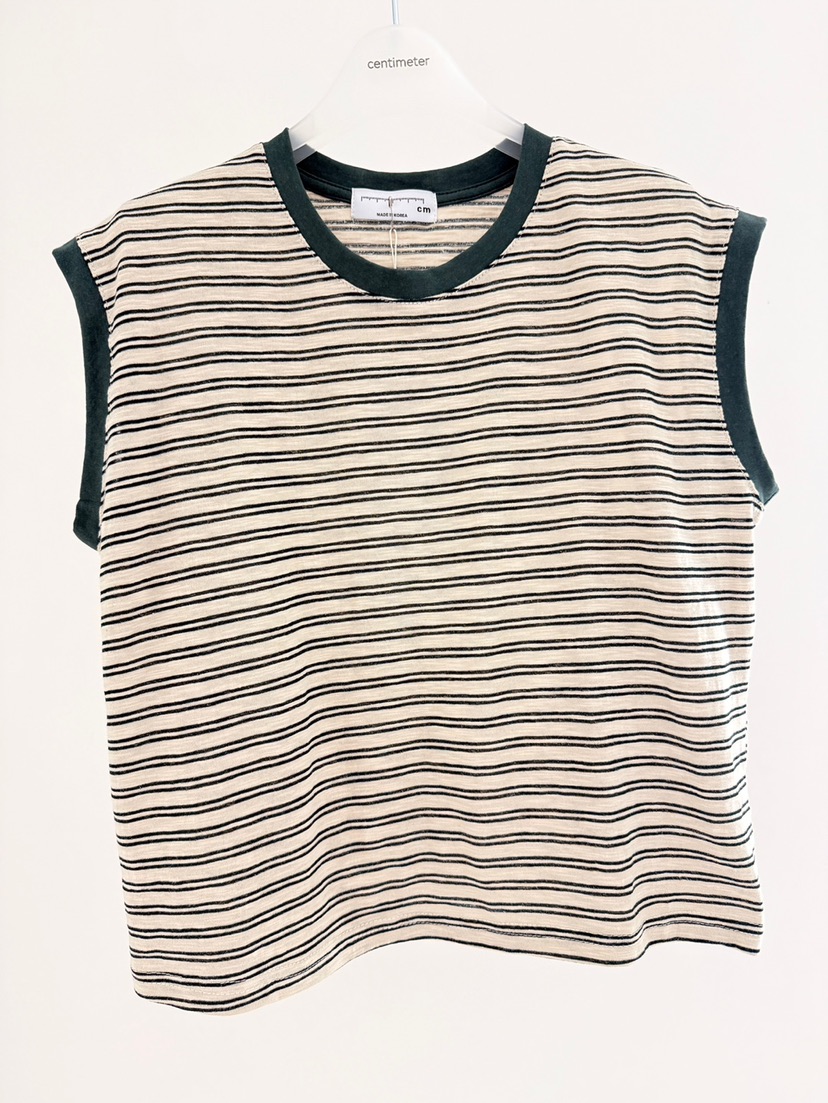 CM韓國直郵實拍女裝新款休閑熱賣時尚26春夏吊帶背心條紋CM_centimeter吊帶/背心圖色1