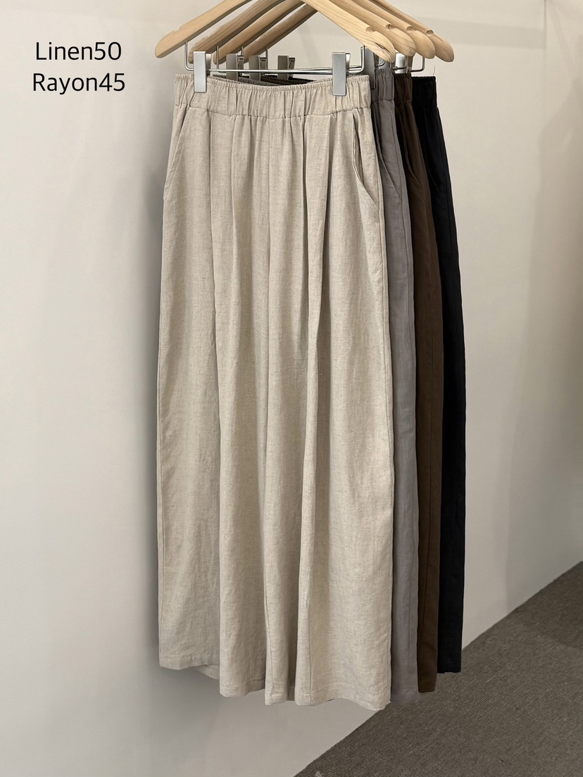 MONE-A韓國直郵女裝新款推薦時尚人氣職業26春夏休閑褲亞麻布MONE-A休閑褲