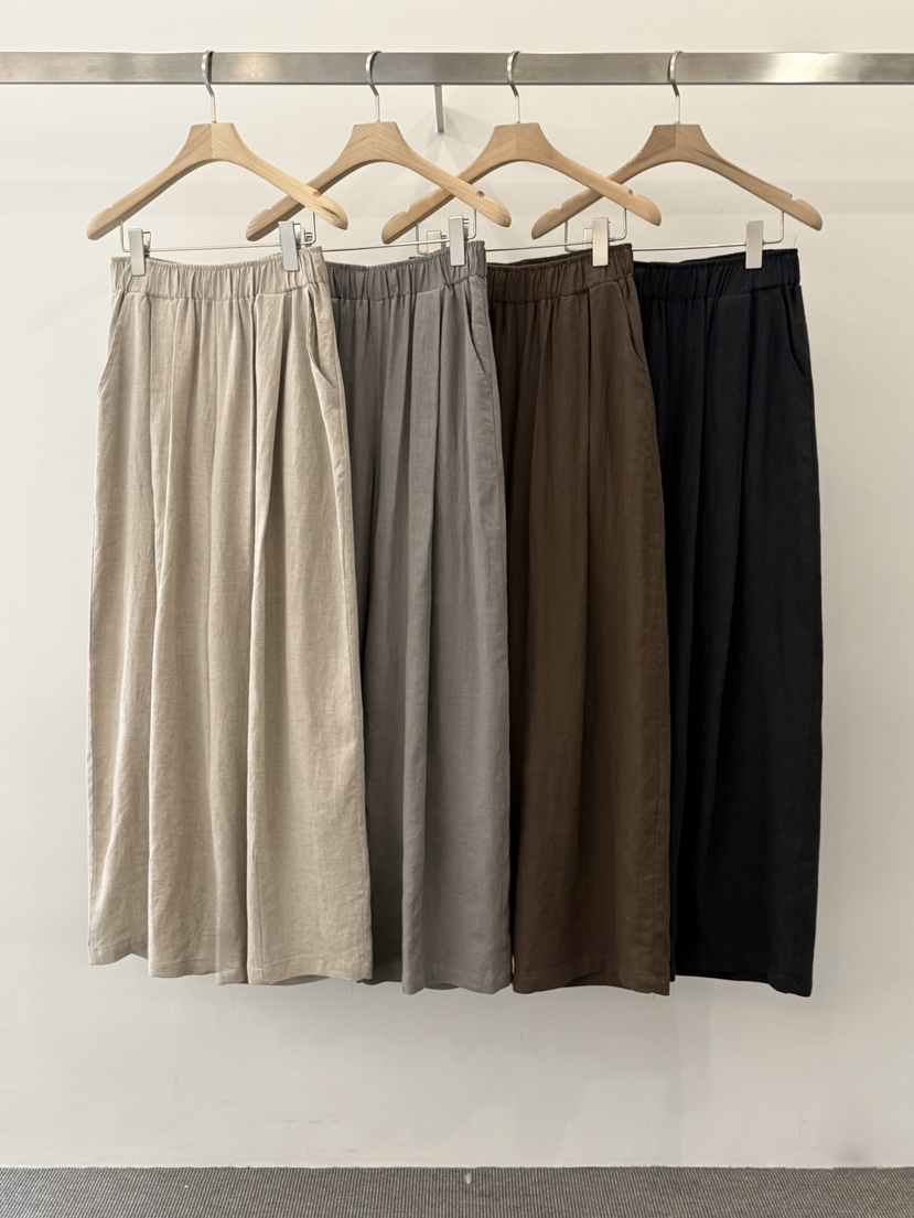 MONE-A韓國直郵女裝新款推薦時尚人氣職業26春夏休閑褲亞麻布MONE-A休閑褲