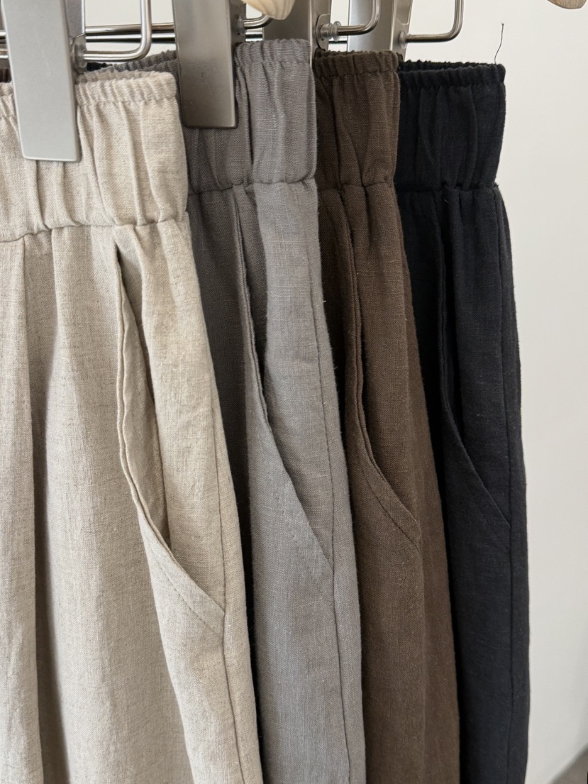 MONE-A韓國直郵女裝新款推薦時尚人氣職業26春夏休閑褲亞麻布MONE-A休閑褲