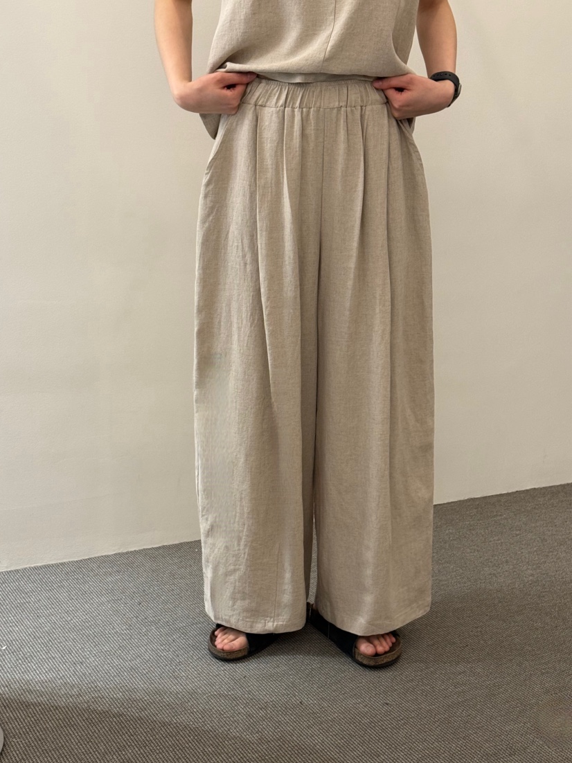 MONE-A韓國直郵女裝新款推薦時尚人氣職業26春夏休閑褲亞麻布MONE-A休閑褲圖色1