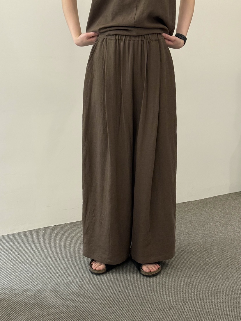 MONE-A韓國直郵女裝新款推薦時尚人氣職業26春夏休閑褲亞麻布MONE-A休閑褲圖色3