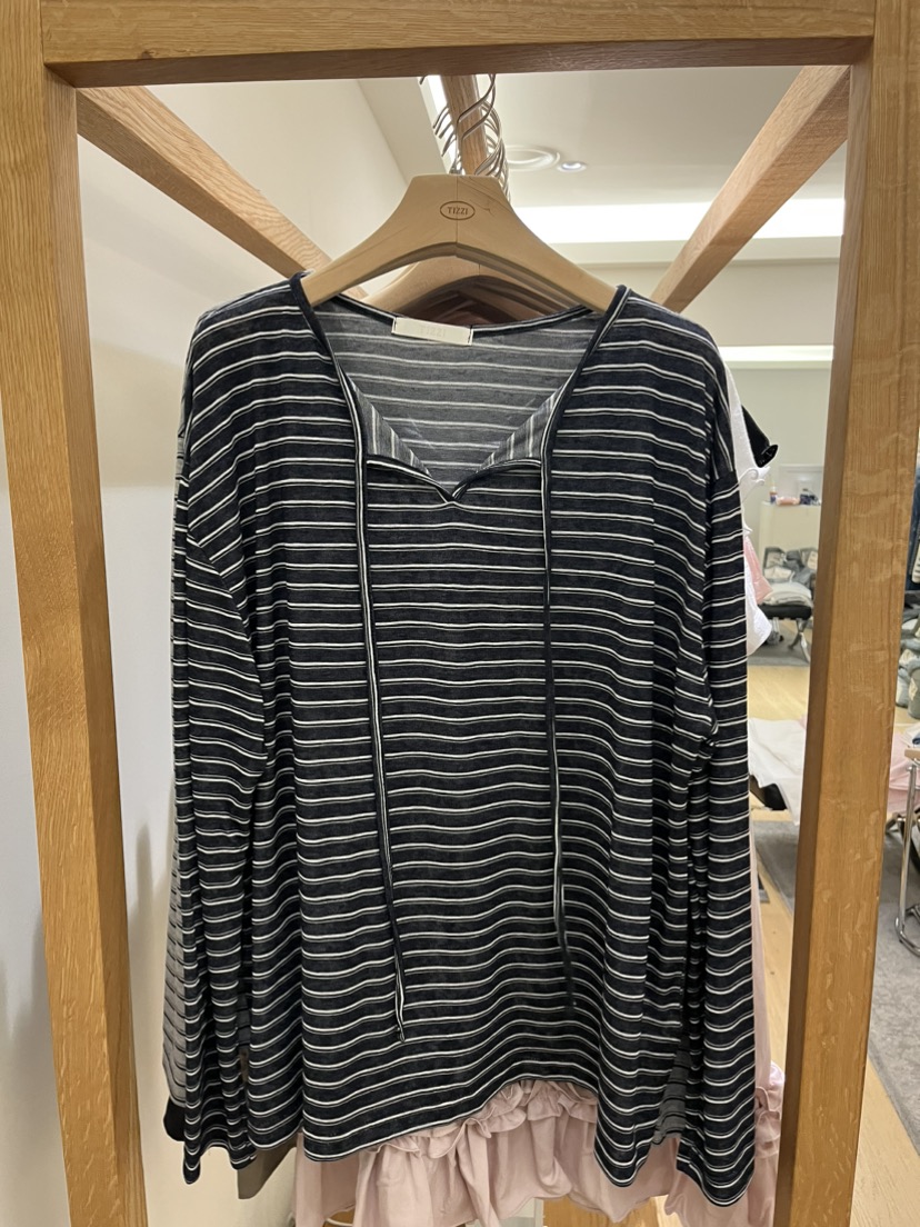 TIZZI韓國直郵實拍女士新款熱賣人氣26春夏時尚休閑長袖T恤TIZZI長袖T恤圖色1