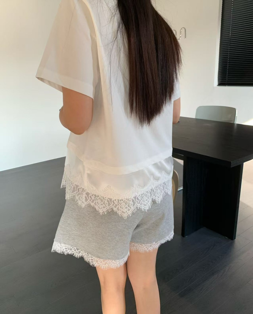 J CRANE-A韓國直郵女裝新品人氣休閑職業熱賣26春夏T恤蕾絲J CRANET恤