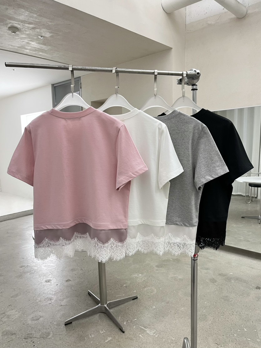 J CRANE-A韓國直郵女裝新品人氣休閑職業熱賣26春夏T恤蕾絲J CRANET恤