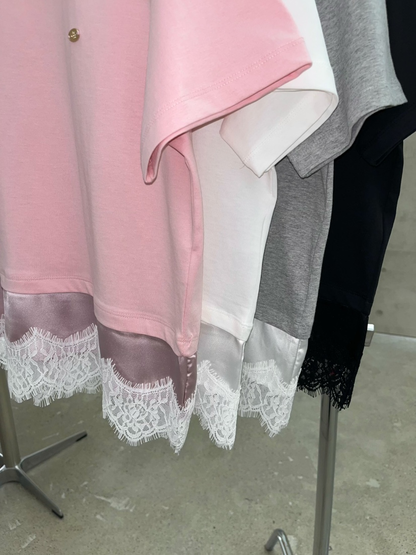 J CRANE-A韓國直郵女裝新品人氣休閑職業熱賣26春夏T恤蕾絲J CRANET恤