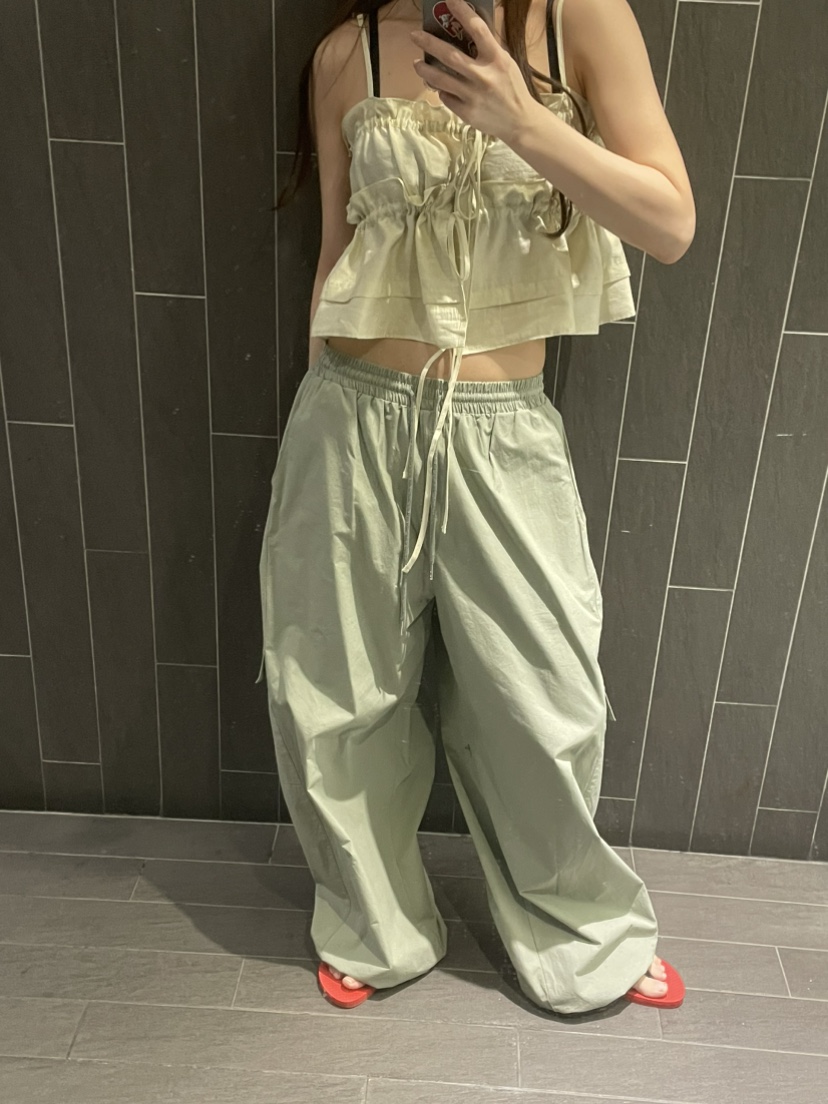 ORMORE韓國直郵女士新款26春夏26夏季休閑熱賣吊帶背心褶皺ORMORE吊帶/背心