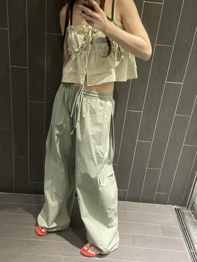 ORMORE韓國直郵女士新款26春夏26夏季休閑熱賣吊帶背心褶皺ORMORE吊帶/背心