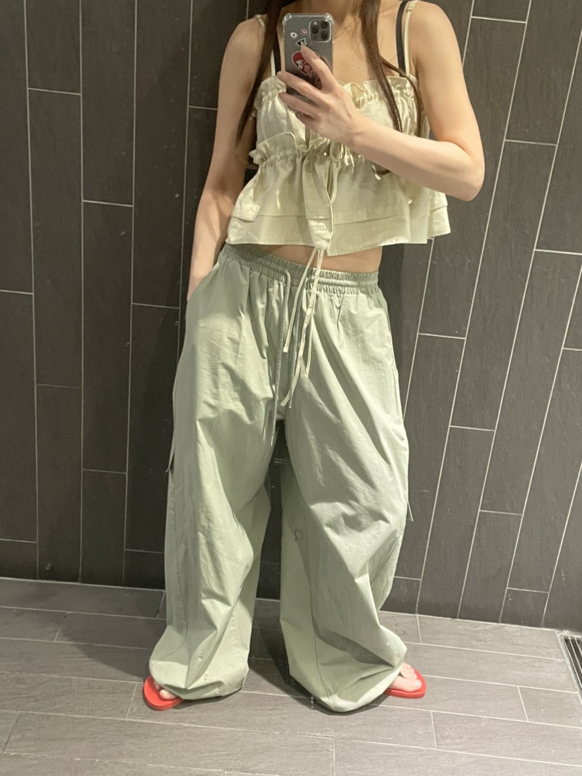 ORMORE韓國直郵女士新款26春夏26夏季休閑熱賣吊帶背心褶皺ORMORE吊帶/背心