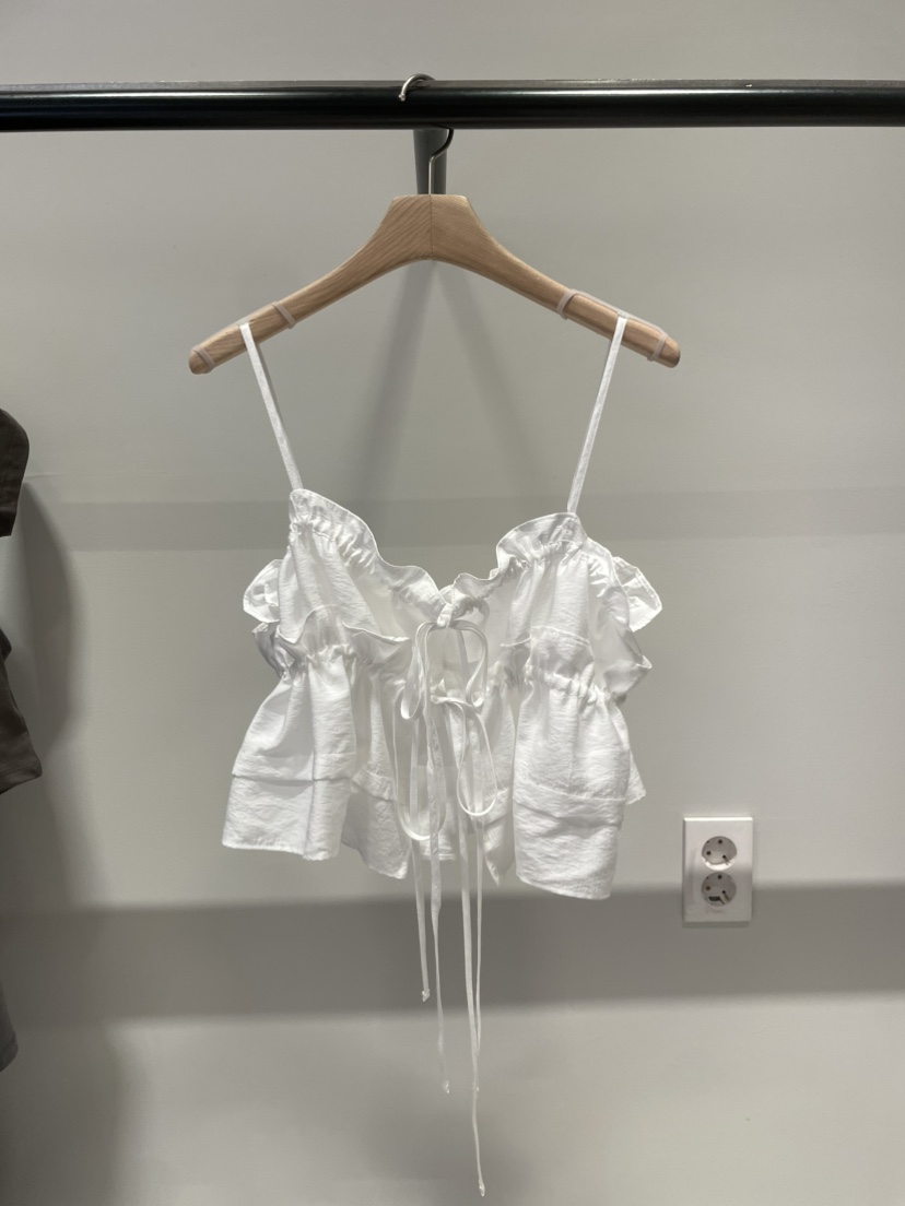 ORMORE韓國直郵女士新款26春夏26夏季休閑熱賣吊帶背心褶皺ORMORE吊帶/背心圖色3