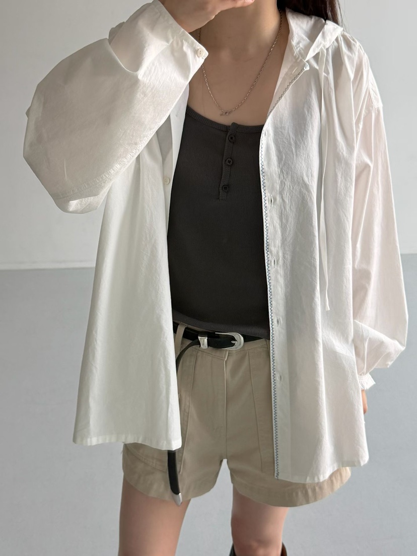 ARKIE/TAF東大門實拍韓國女士新款人氣襯衫蕾絲衫連帽衫褶皺ARKIE/TAF襯衫/蕾絲衫