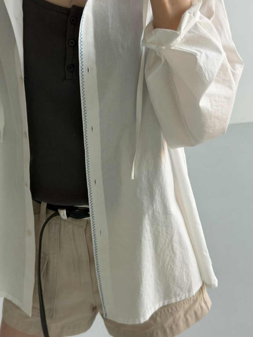 ARKIE/TAF東大門實拍韓國女士新款人氣襯衫蕾絲衫連帽衫褶皺ARKIE/TAF襯衫/蕾絲衫