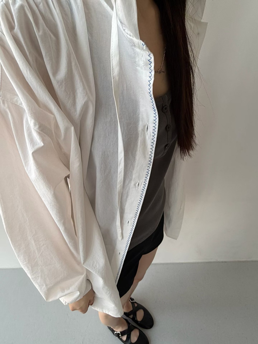 ARKIE/TAF東大門實拍韓國女士新款人氣襯衫蕾絲衫連帽衫褶皺ARKIE/TAF襯衫/蕾絲衫