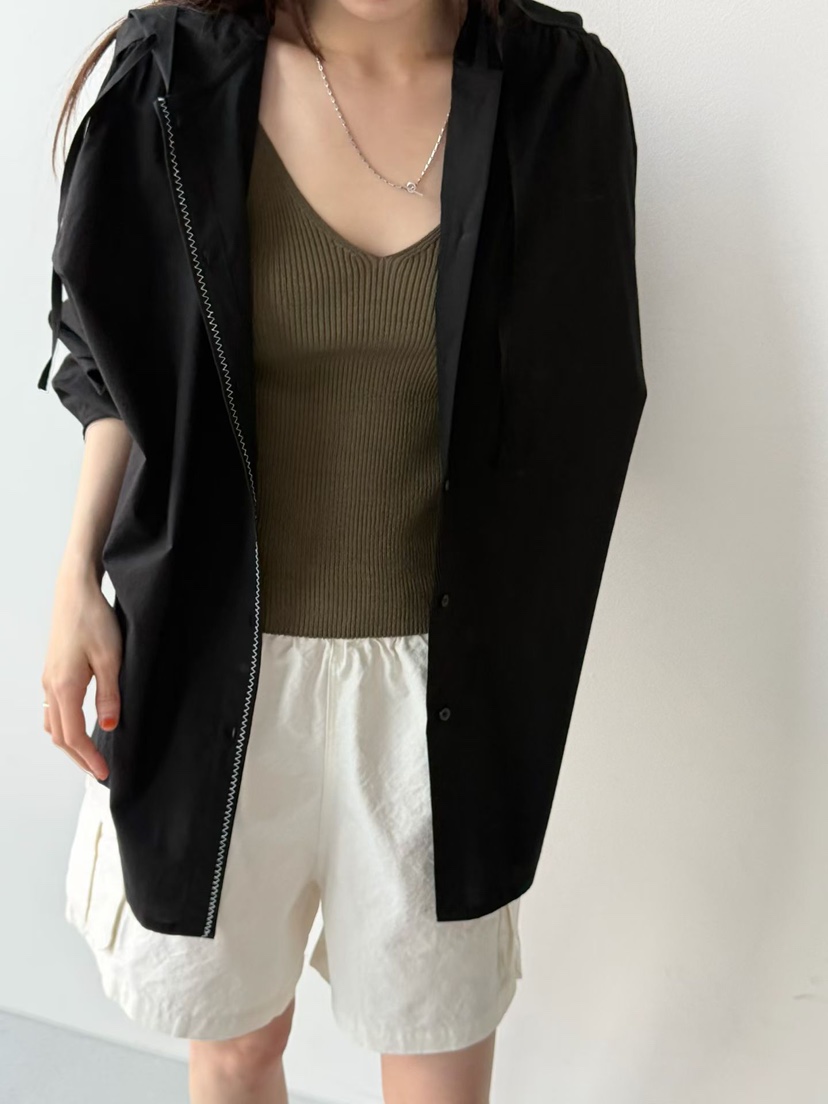 ARKIE/TAF東大門實拍韓國女士新款人氣襯衫蕾絲衫連帽衫褶皺ARKIE/TAF襯衫/蕾絲衫