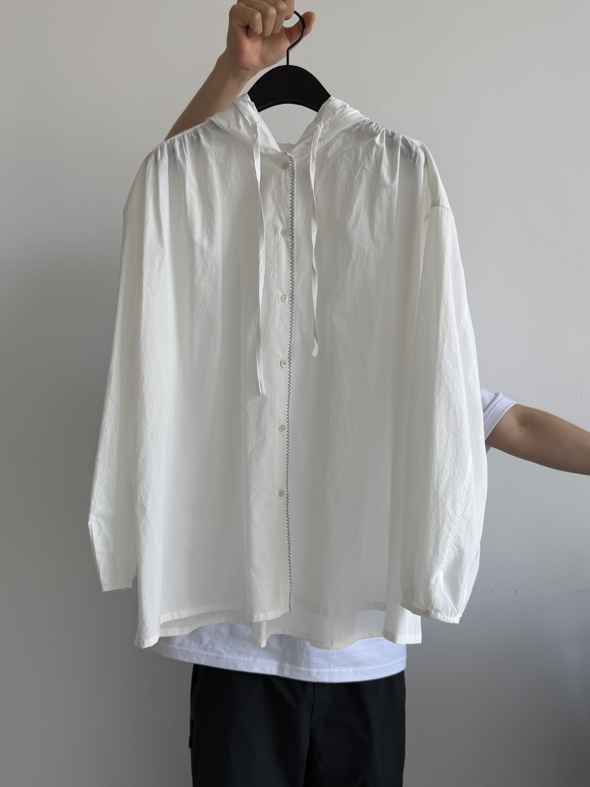 ARKIE/TAF東大門實拍韓國女士新款人氣襯衫蕾絲衫連帽衫褶皺ARKIE/TAF襯衫/蕾絲衫圖色1