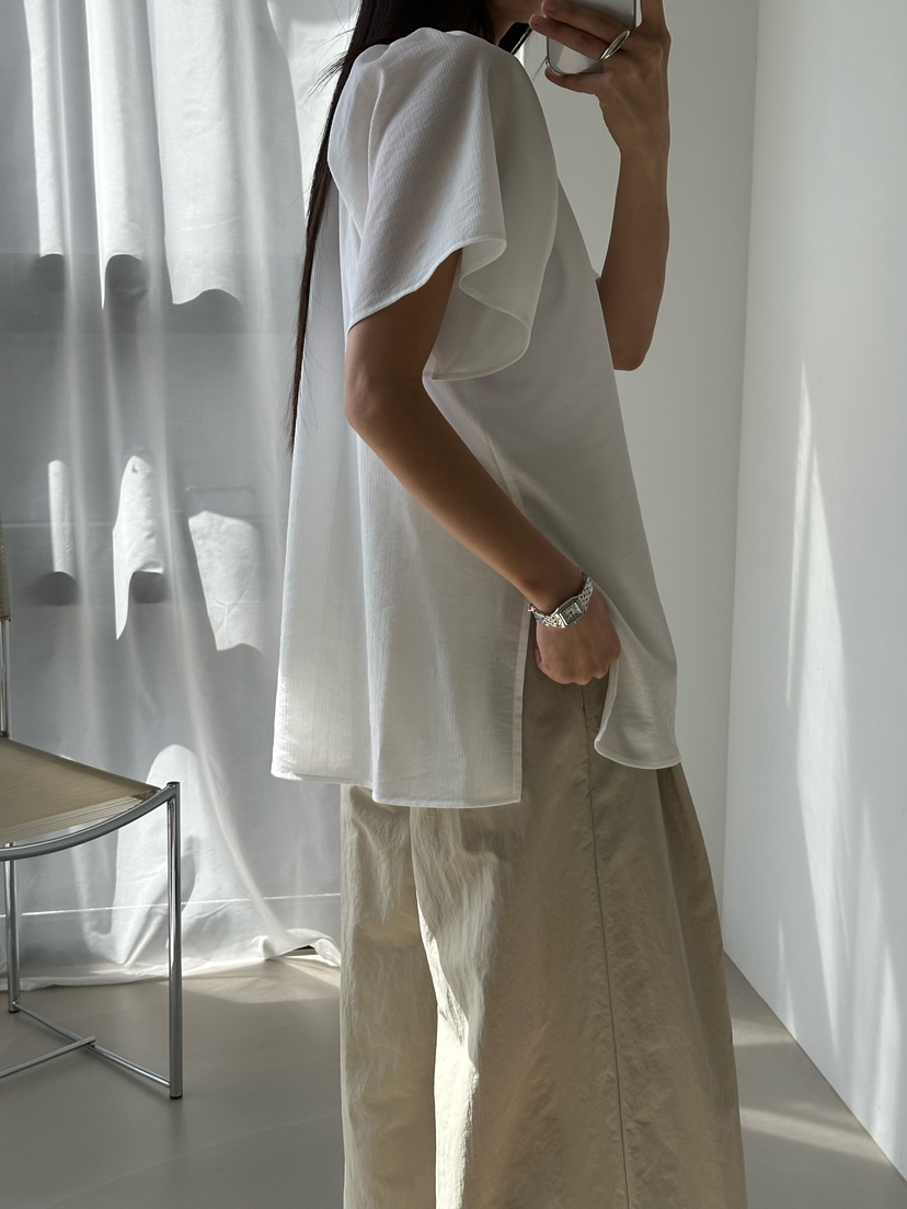 LE VASE韓國東大門直郵女士新品休閑26夏季職業襯衫蕾絲衫LE VASE襯衫/蕾絲衫