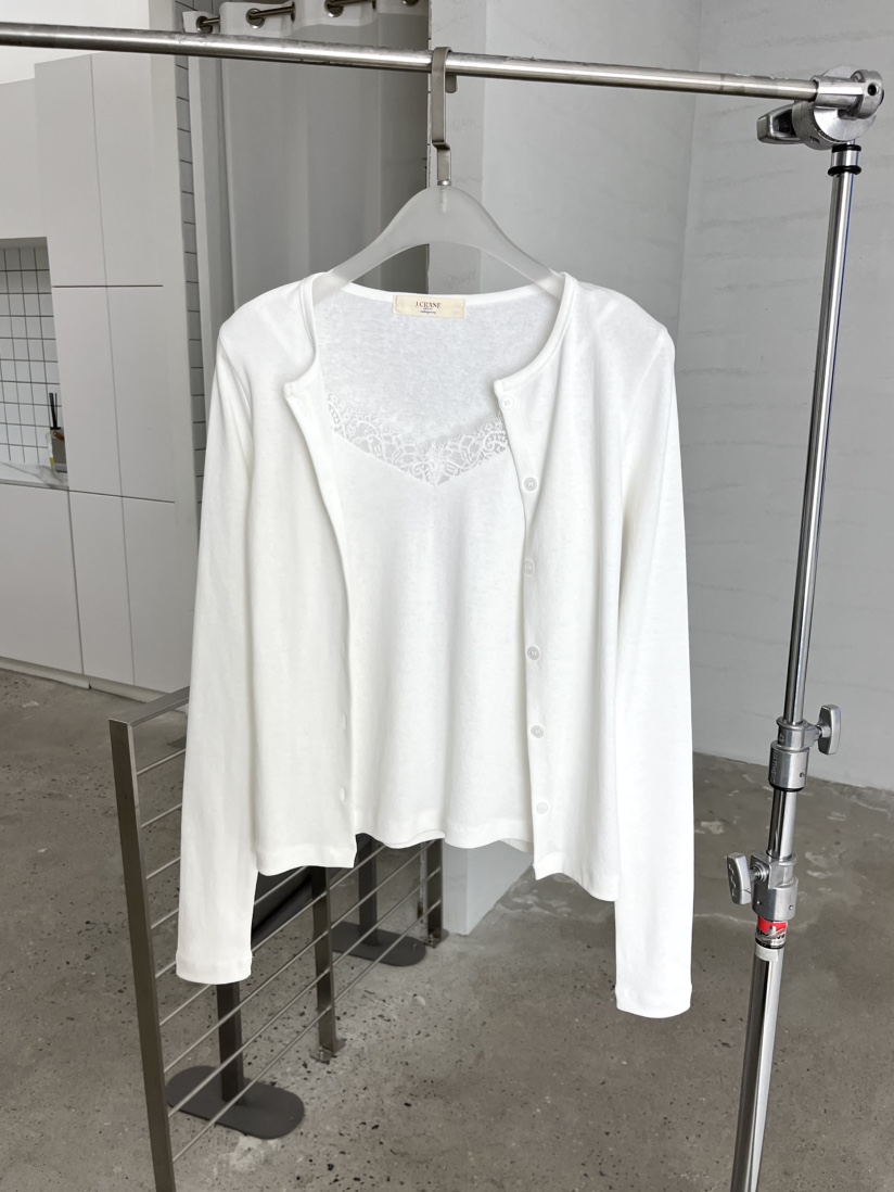 J CRANE-A韓國直郵實拍女裝新品熱賣人氣長袖T恤系帶開衫J CRANE長袖T恤圖色2