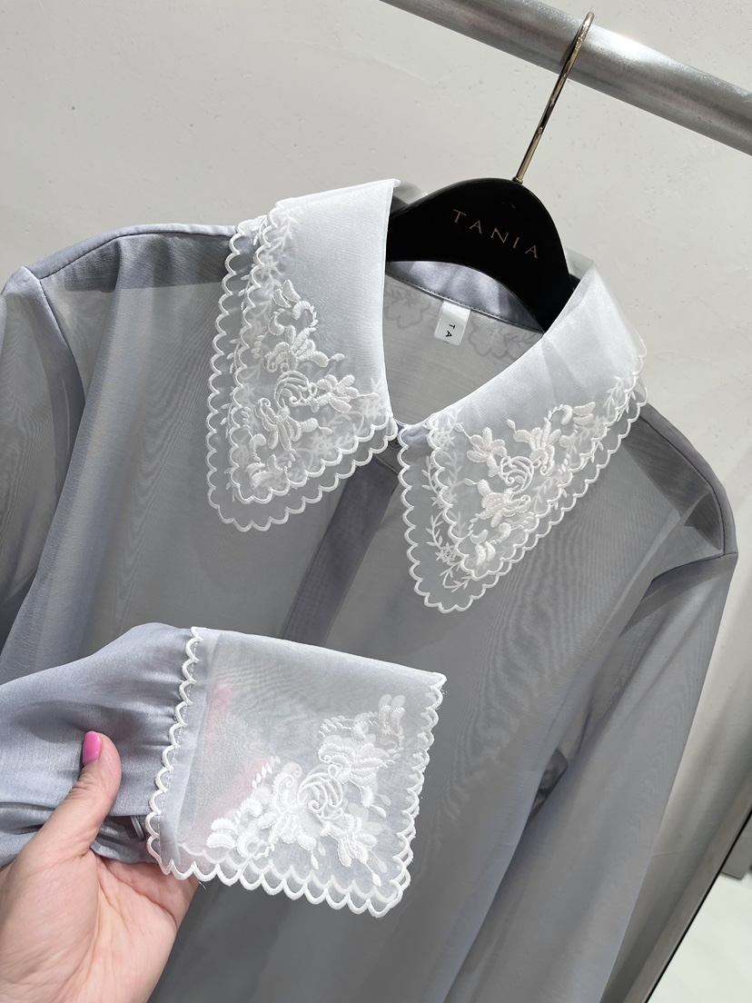 TANIA韓國直郵實拍女裝新款人氣26春夏熱賣時尚襯衫蕾絲衫TANIA襯衫/蕾絲衫