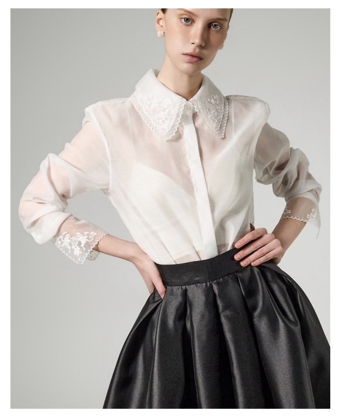 TANIA韓國直郵實拍女裝新款人氣26春夏熱賣時尚襯衫蕾絲衫TANIA襯衫/蕾絲衫