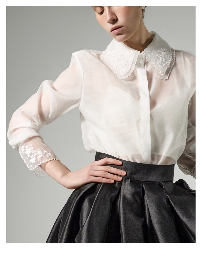 TANIA韓國直郵實拍女裝新款人氣26春夏熱賣時尚襯衫蕾絲衫TANIA襯衫/蕾絲衫