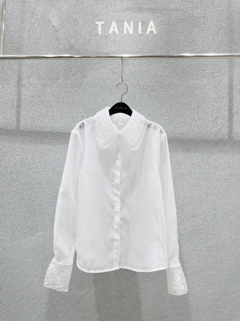 TANIA韓國直郵實拍女裝新款人氣26春夏熱賣時尚襯衫蕾絲衫TANIA襯衫/蕾絲衫圖色1