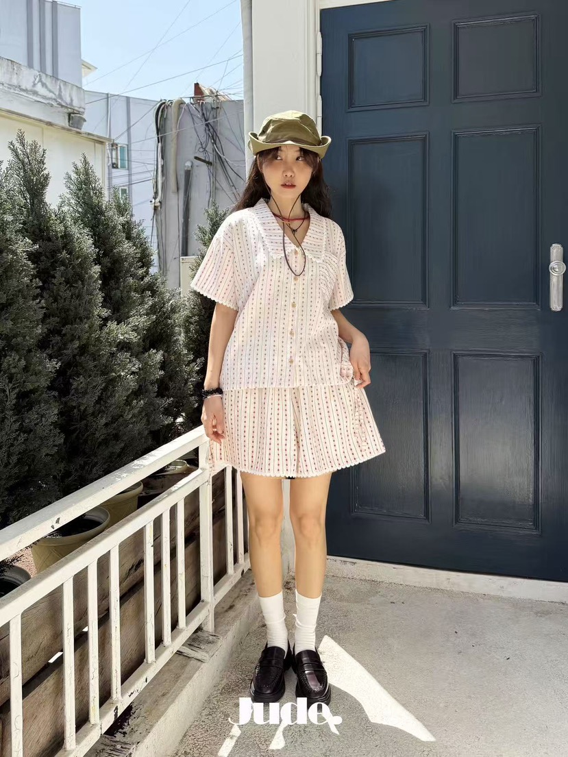 HEYJUDE韓國直郵女裝新品人氣26夏季26春夏職業襯衫蕾絲衫HEYJUDE襯衫/蕾絲衫